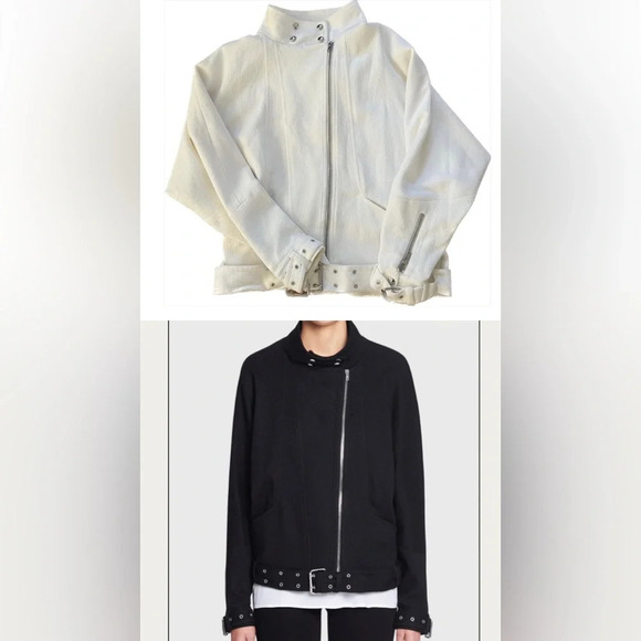 IRO Hollie Bomber Jacket White | 36 Fr / Small US - Picture 1 of 6